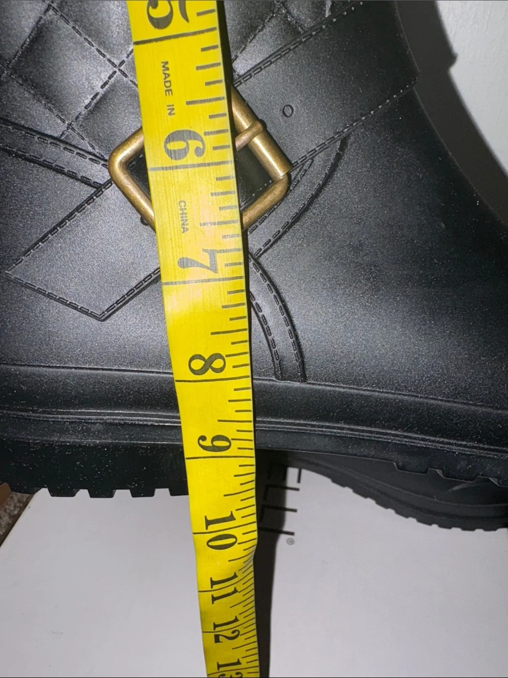 Capelli New York Women’s Black Quilted Mid-Calf Rain Boots size 11